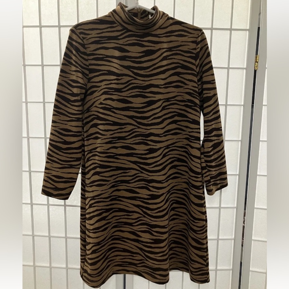 Tuckernuck Animal Print Turtleneck dress size large